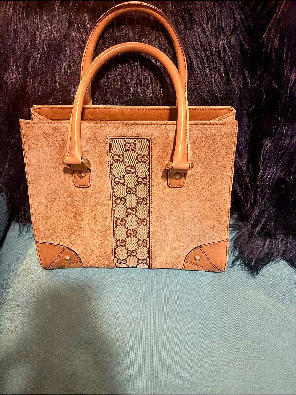 Gucci Brown Suede Tote - Picture 3 of 5